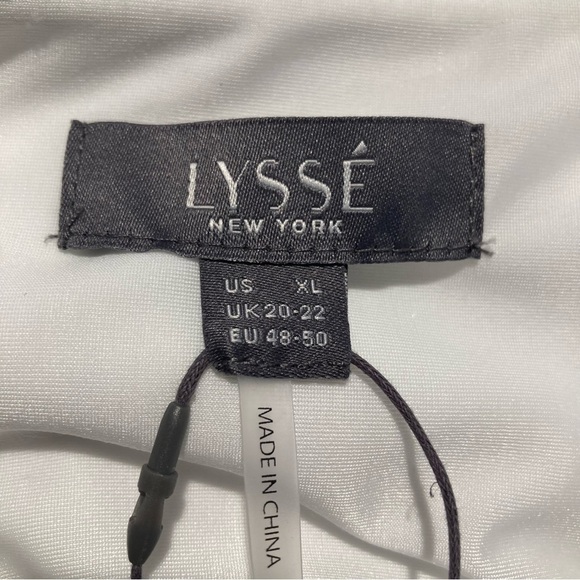 LYSSE SZ XL Alder Mesh Detail Crop Off White Comfort Leggings New With Tags - Picture 10 of 11